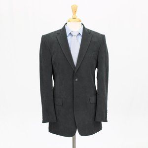 Mark & Spencer 38L Gray Solid 2-Button Sport Coat Blazer Jacket B488